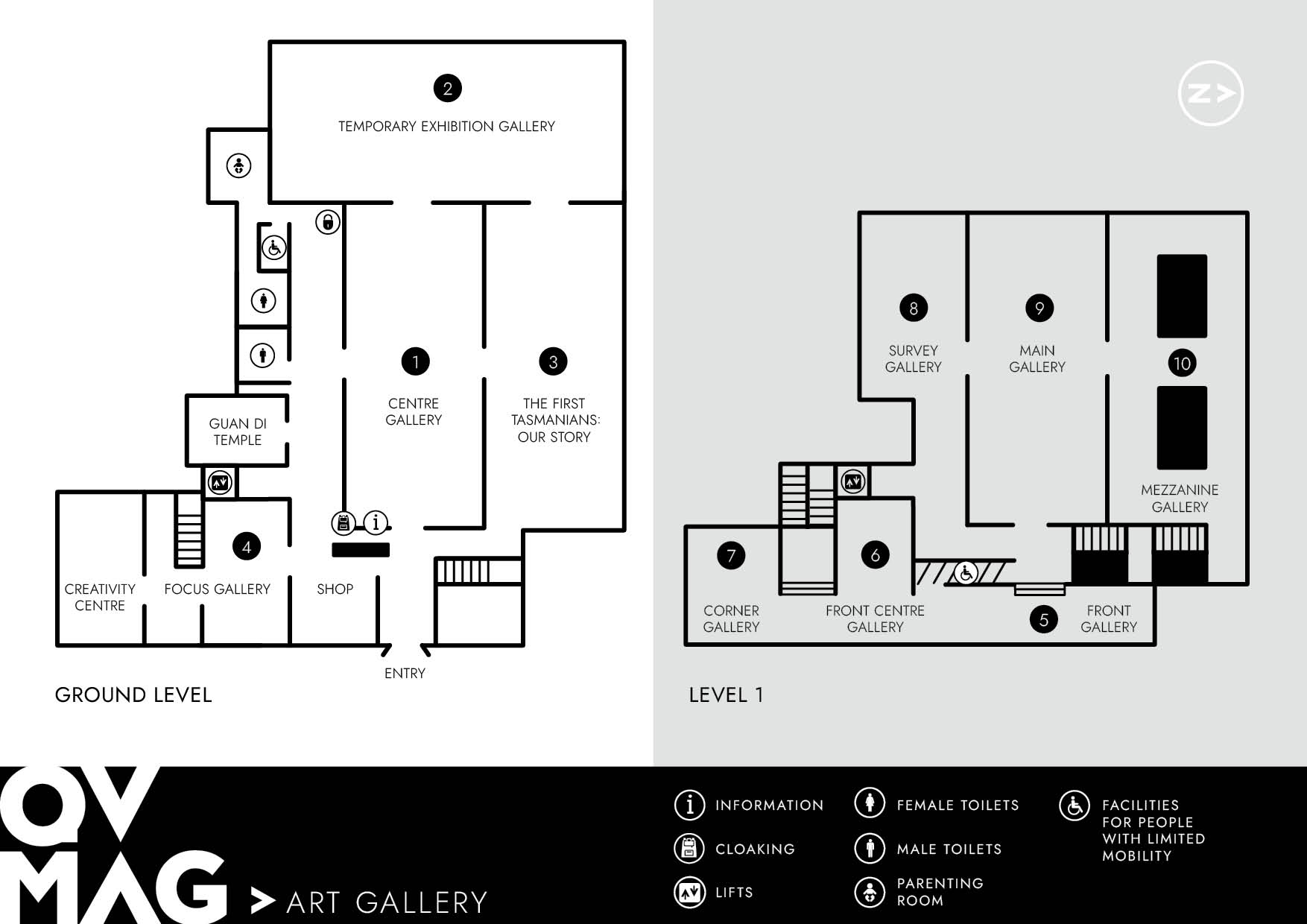 Image of Art Gallery at Royal Park site map, click to download PDF file