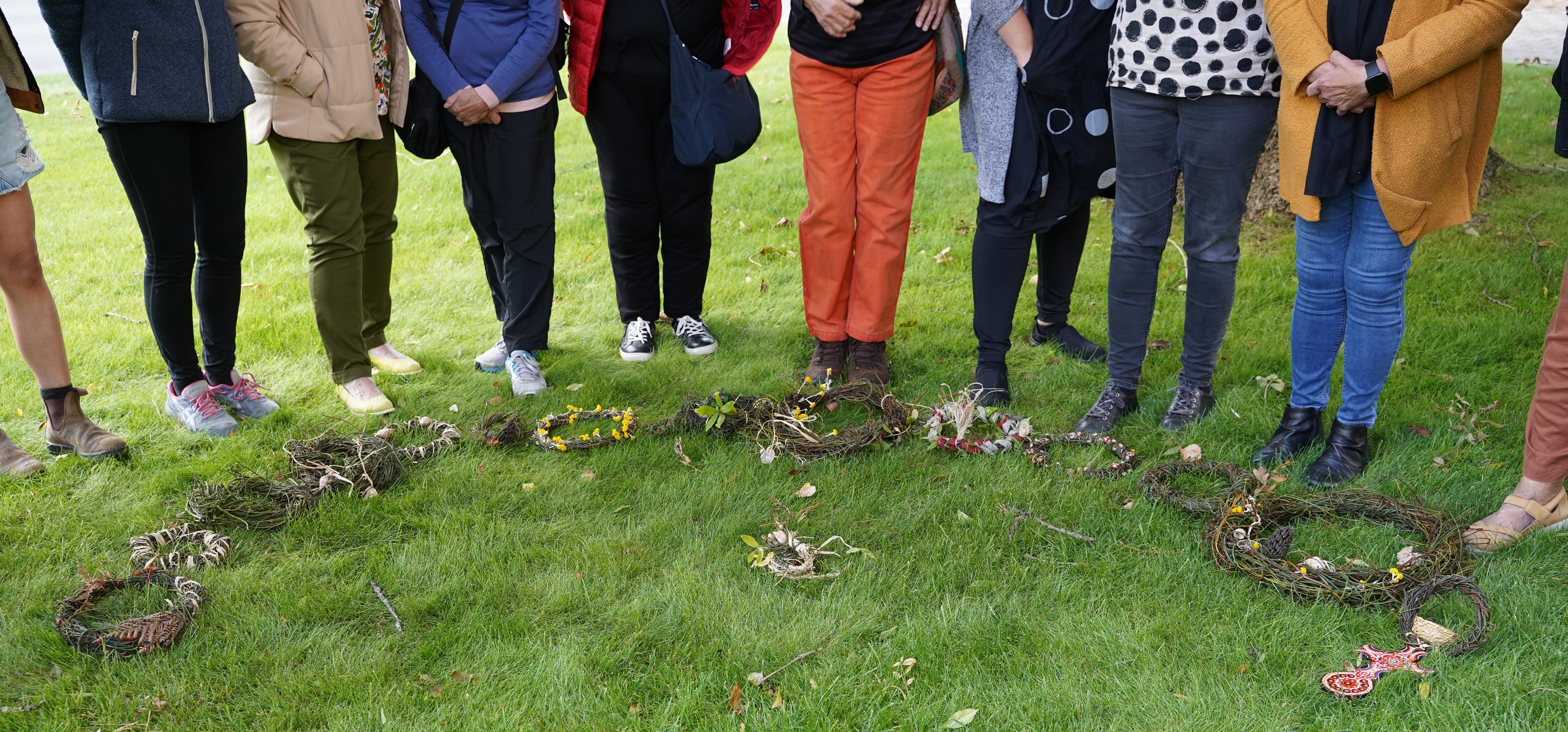 Creations made at a making and yarning circle for International Women's Day