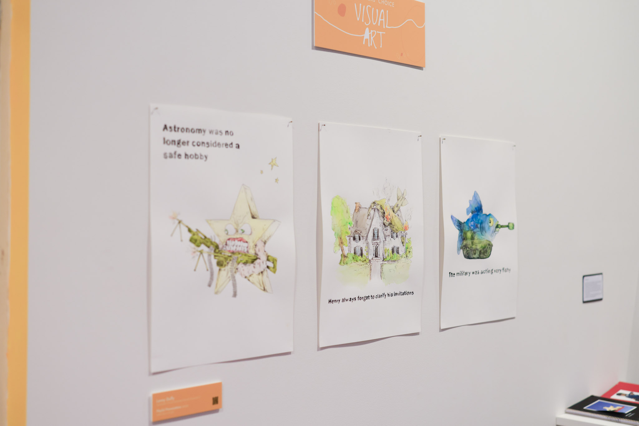 Watercolour and pen artworks by Lenny Duffy