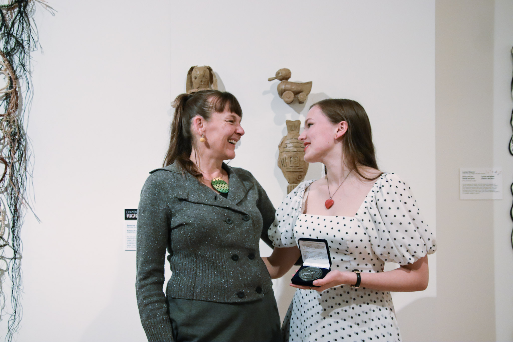 2024 ArtRage Medallion winner Severine Cherry with her mother Lorenz Cherry.