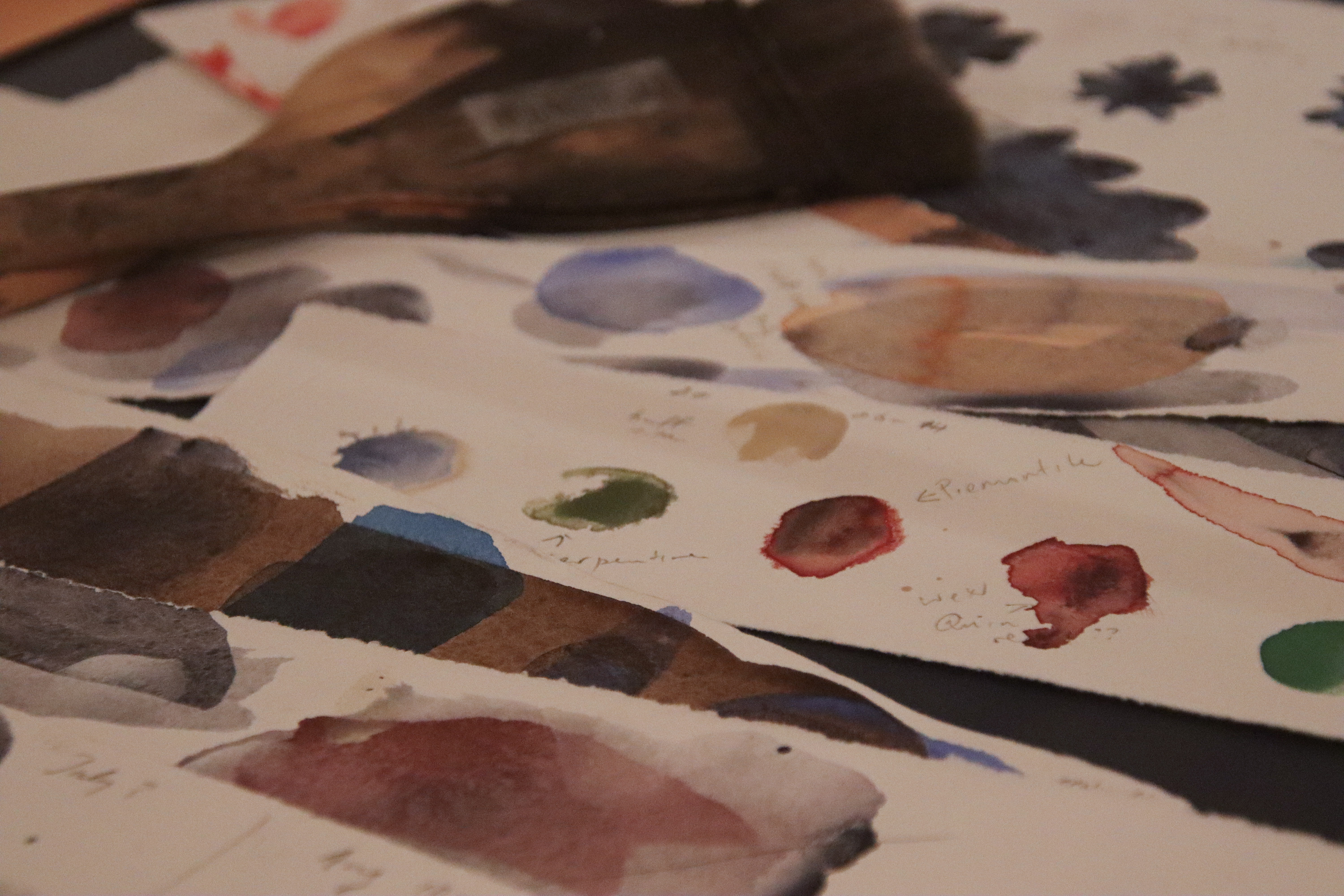 Samples of watercolour testing