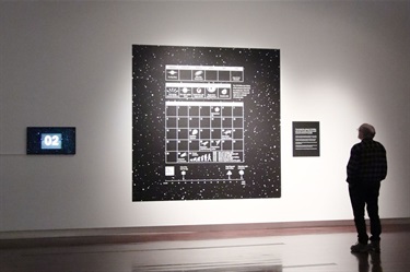 Calendar countdown  display at the Mind Blown exhibition