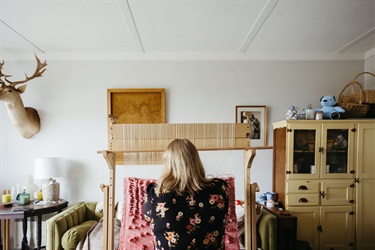 RISE artist Clara Martin works in her studio