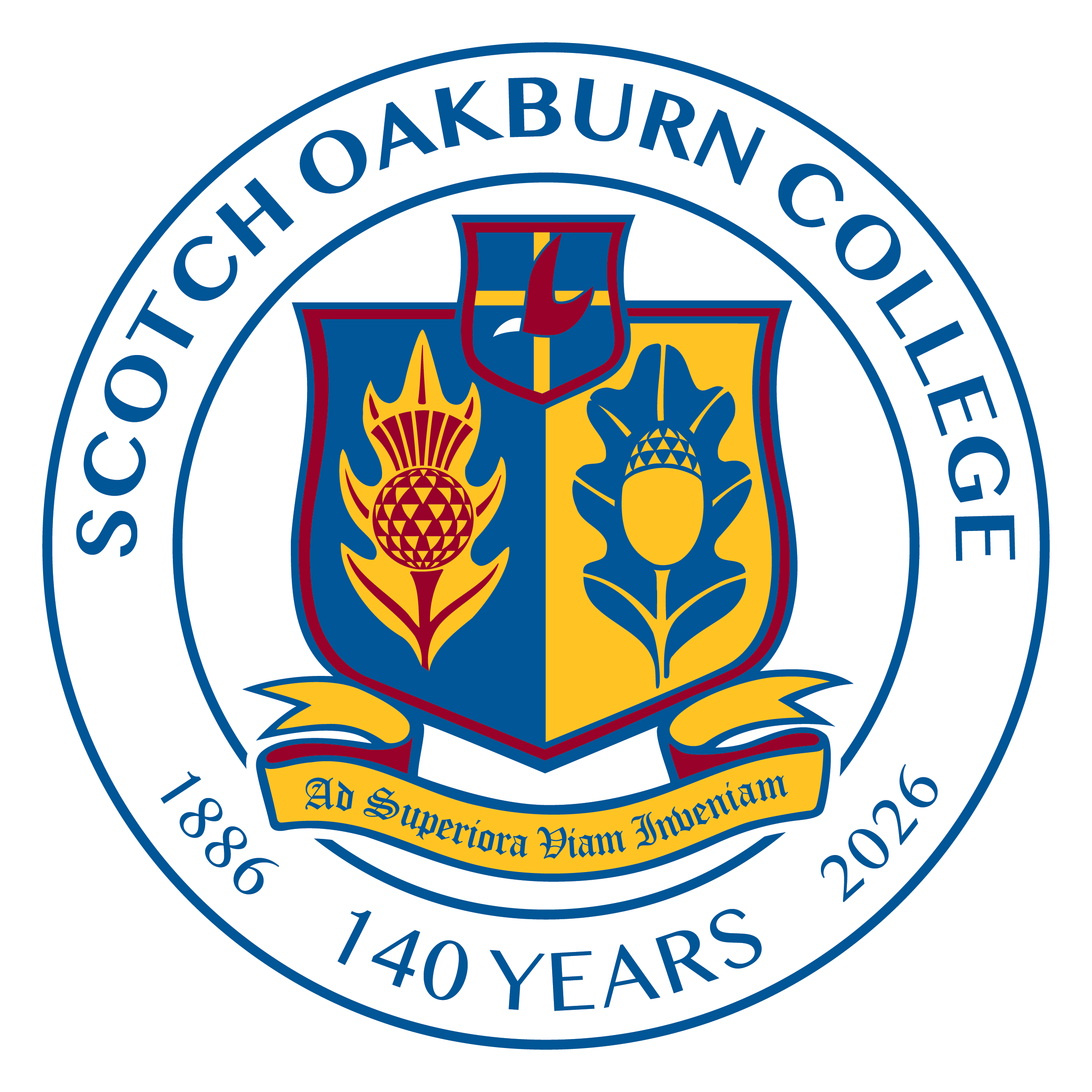 Scotch Oakburn College 140 Years Emblem