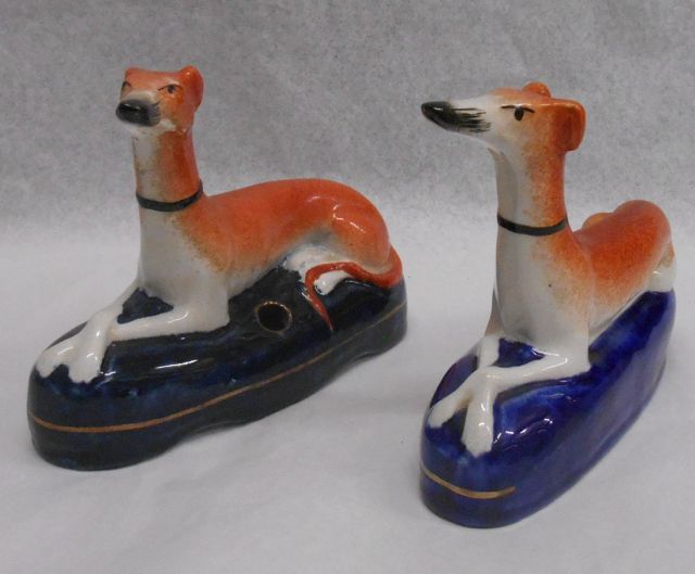 Ceramic dogs from the QVMAG collection that will be included in the Vast and Varied exhibition