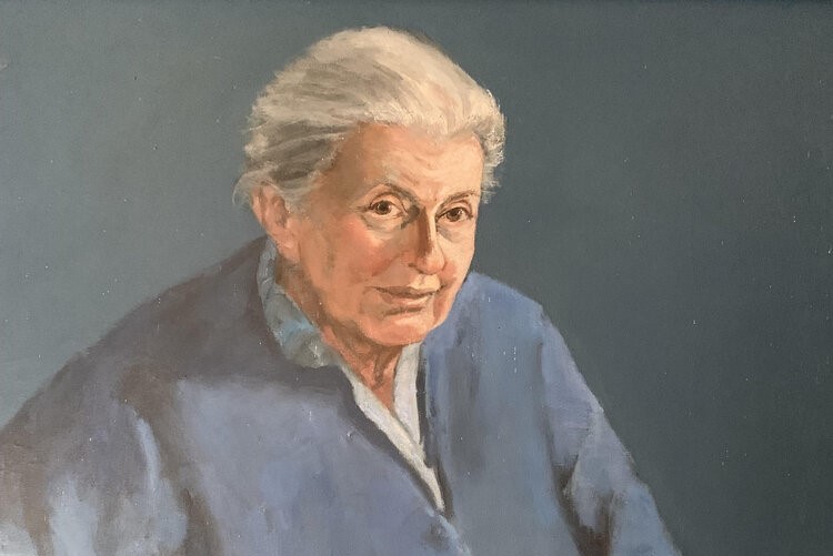 A painted portrait of Geraldine Archer by Audrey Wilson.