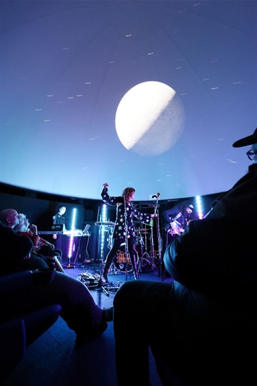 Golden Sunbird performs in the Launceston Planetarium