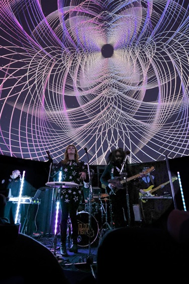 Golden Sunbird performs in the Launceston Planetarium