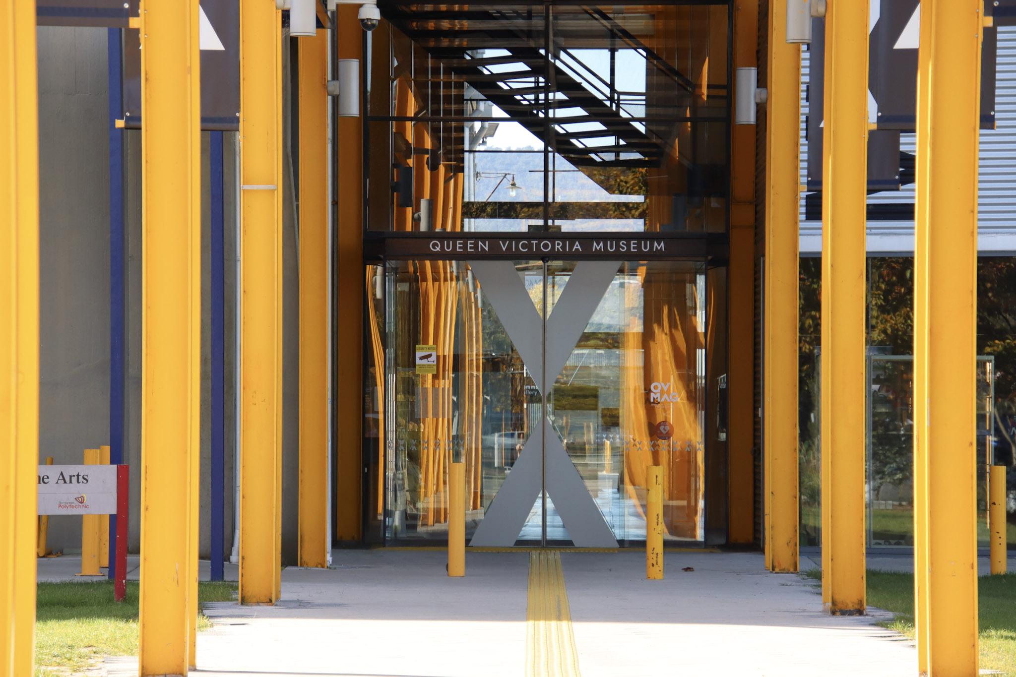 Entrance to the Queen Victoria Museum at Inveresk. 