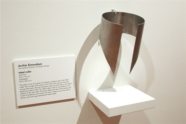 ArtRage 2023: Archie Simondson, Metal Collar (2023); aluminium; 18.5 cm x 14.5 cm. Image: QVMAG.