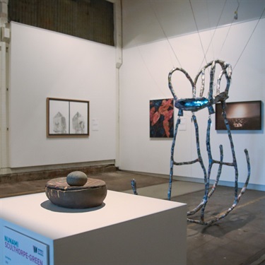 Nunami Sculthorpe-Green's pumpina in the Women's Art Prize Tasmania 2024 exhibition