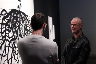 Author Dan Marshall at the opening of Mind Blown